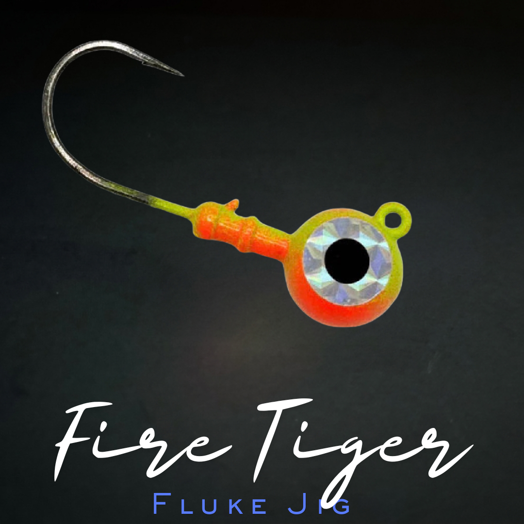 Fluke Jigs: Round Head Big Eye Jig Heads, 3-Pack