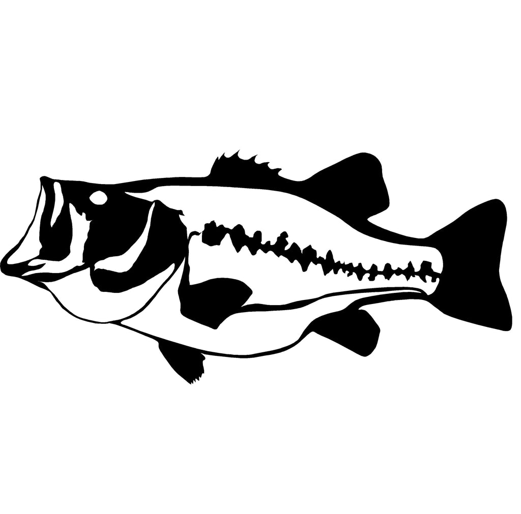 Largemouth Bass Fishing Decal - Largemouth Bass Fishing Sticker - 2204