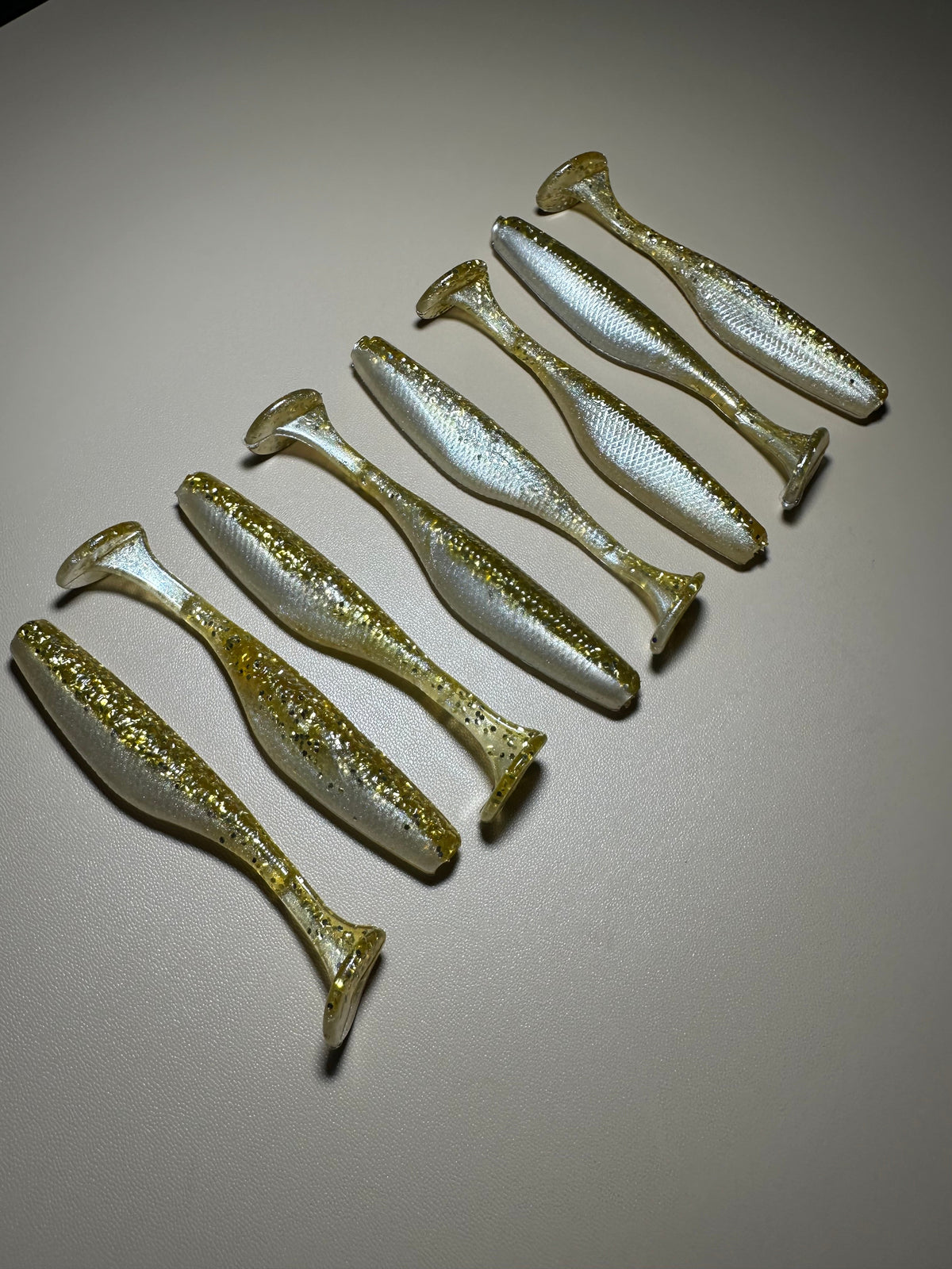 Dirty Blonde – 3.8” Paddle Tail Soft Plastic Swimbait (8-Pack)