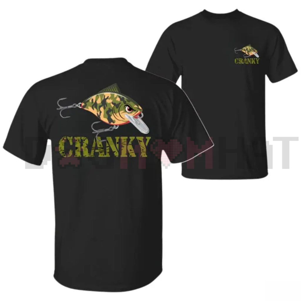 Crankbait T-Shirt – Fishing Lure Graphic Tee | Camo Bass Fishing Humor for Men
