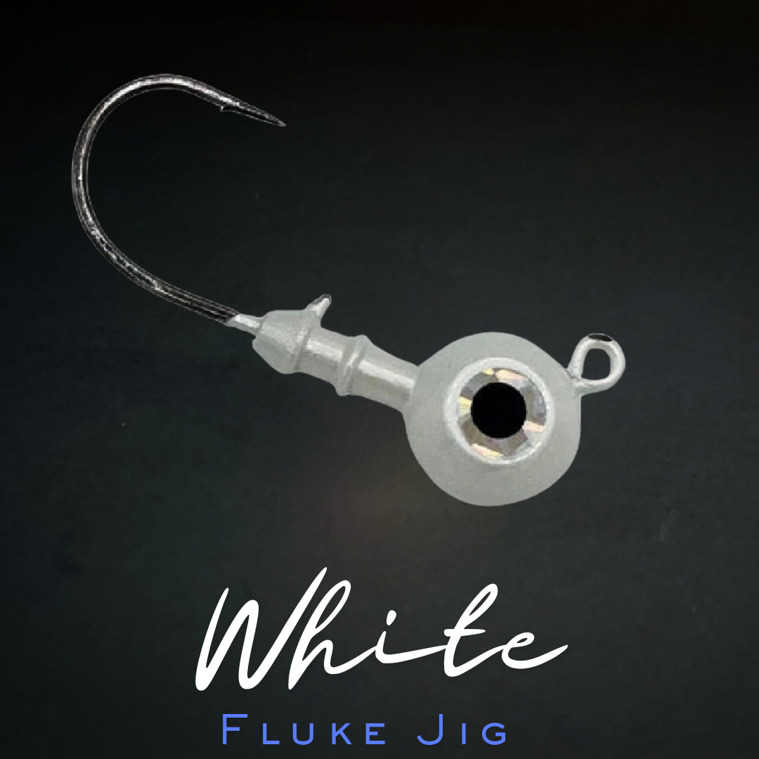 Fluke Jigs: Round Head Big Eye Jig Heads, 3-Pack