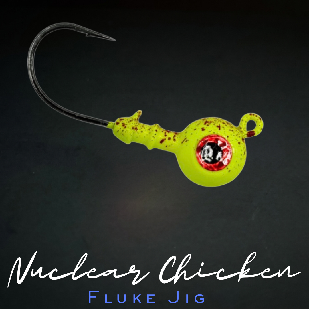 Fluke Jigs: Round Head Big Eye Jig Heads, 3-Pack