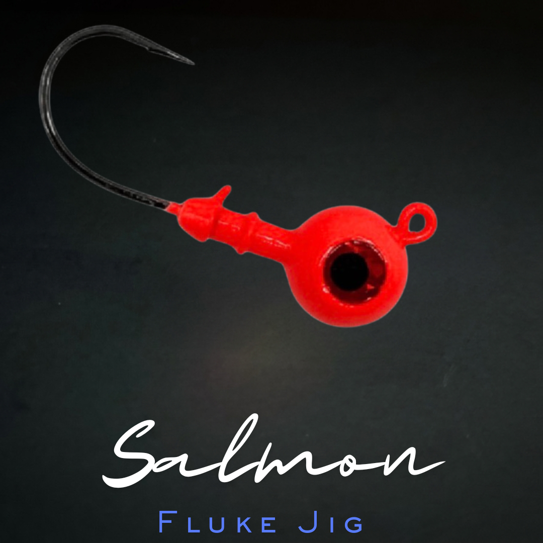 Fluke Jigs: Round Head Big Eye Jig Heads, 3-Pack
