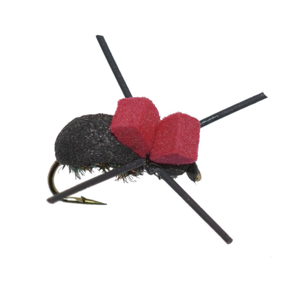 Trout Fly Assortment - Premium Terrestrial Flies - 24 Essential Hoppers, Ants and Beetles with Fly Box