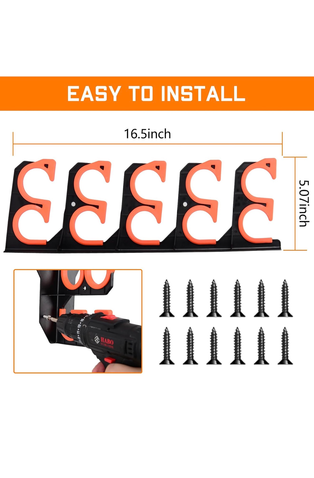 Fishing Rod Rack, Wall or Ceiling Mount, Holds 10 Rods