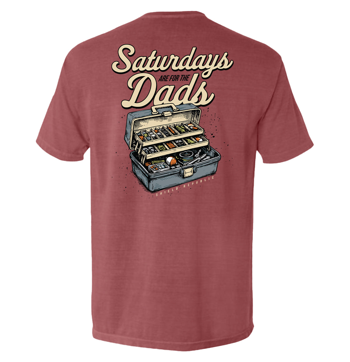 Saturdays Are For The Dads tackle box t-shirt