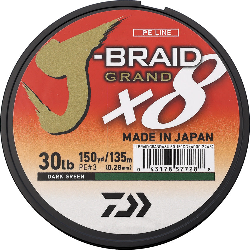 Daiwa J-Braid Grand x8 Braided Fishing Line
