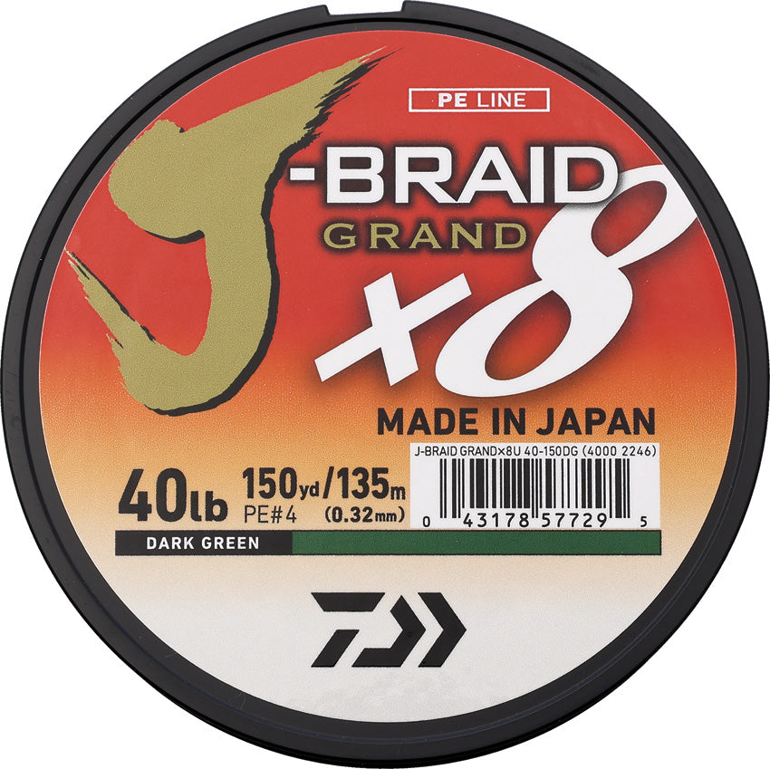 Daiwa J-Braid Grand x8 Braided Fishing Line