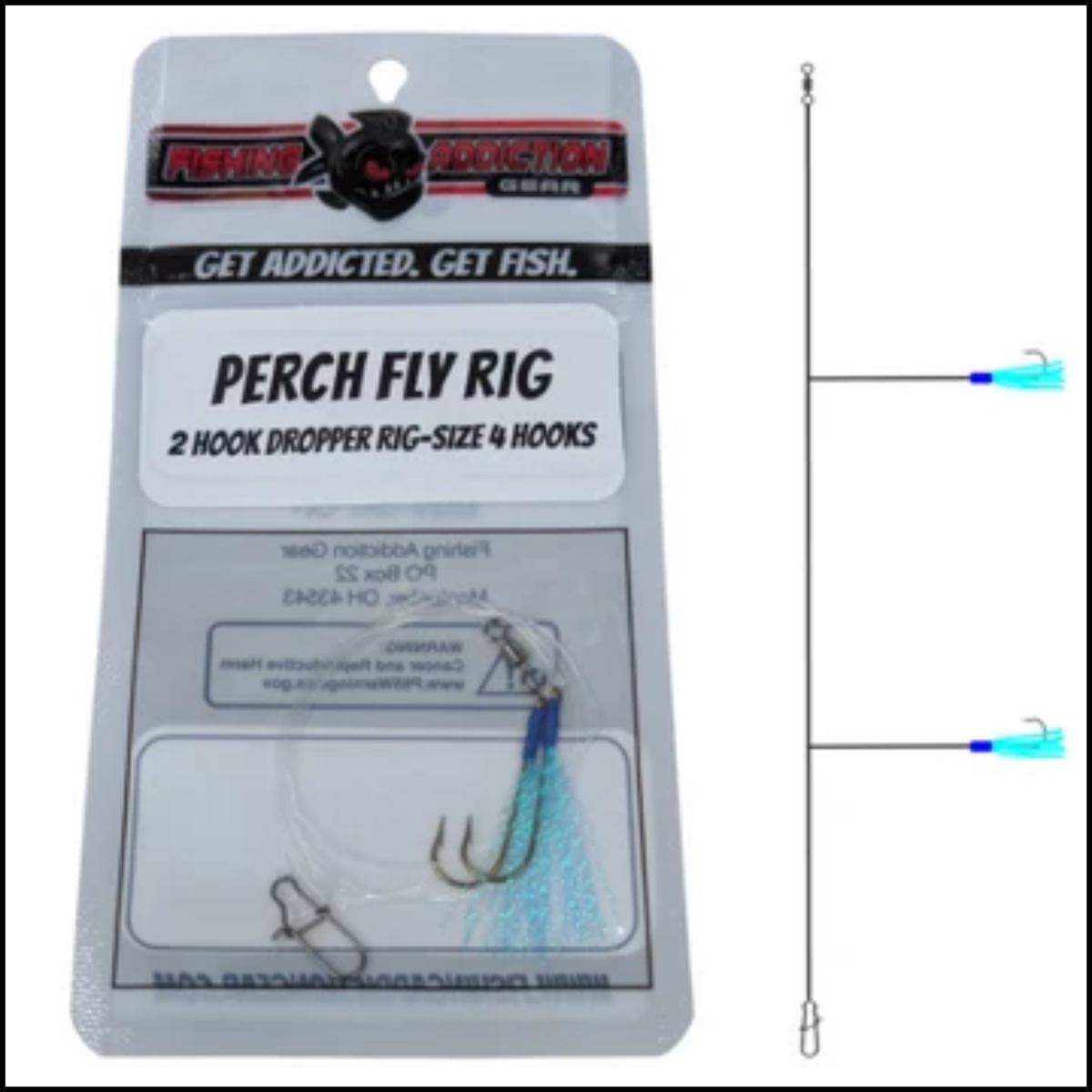 Fishing Addiction Perch Fly Rig Size 4