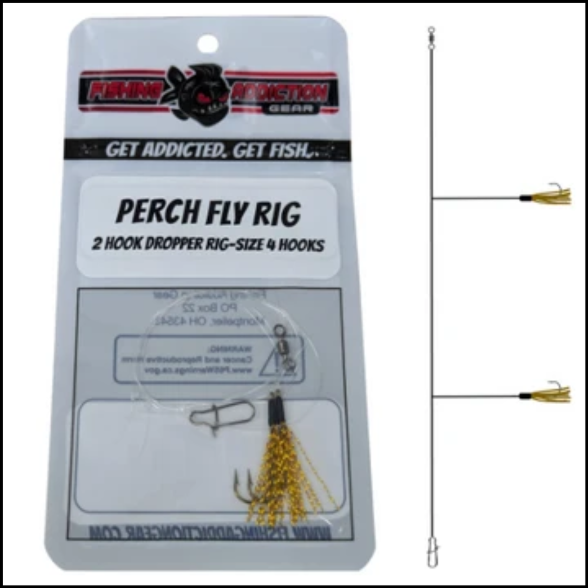 Fishing Addiction Perch Fly Rig Size 4