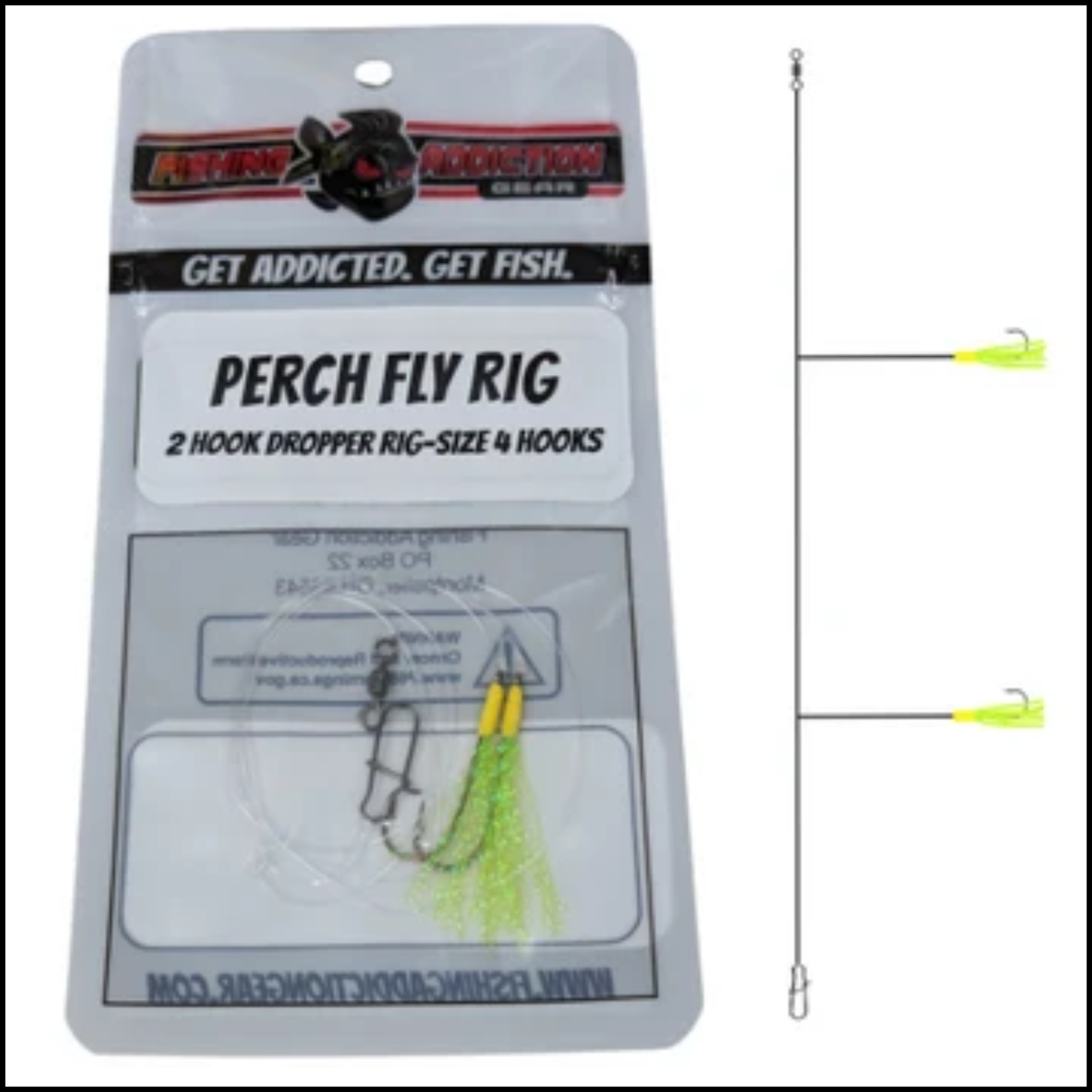Fishing Addiction Perch Fly Rig Size 4
