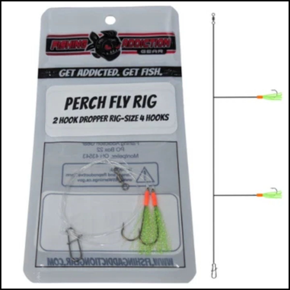 Fishing Addiction Perch Fly Rig Size 4