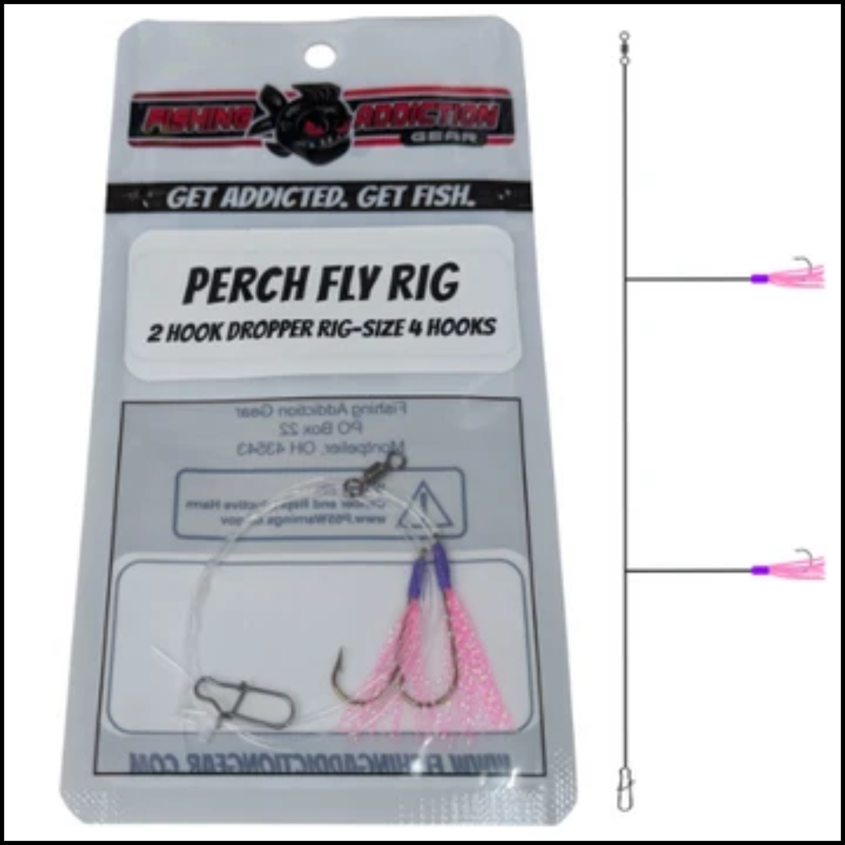 Fishing Addiction Perch Fly Rig Size 4
