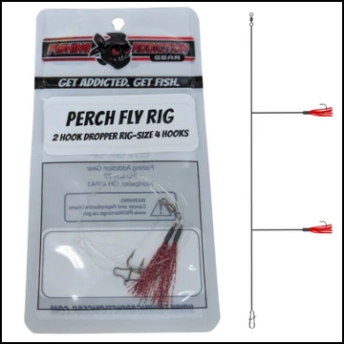 Fishing Addiction Perch Fly Rig Size 4