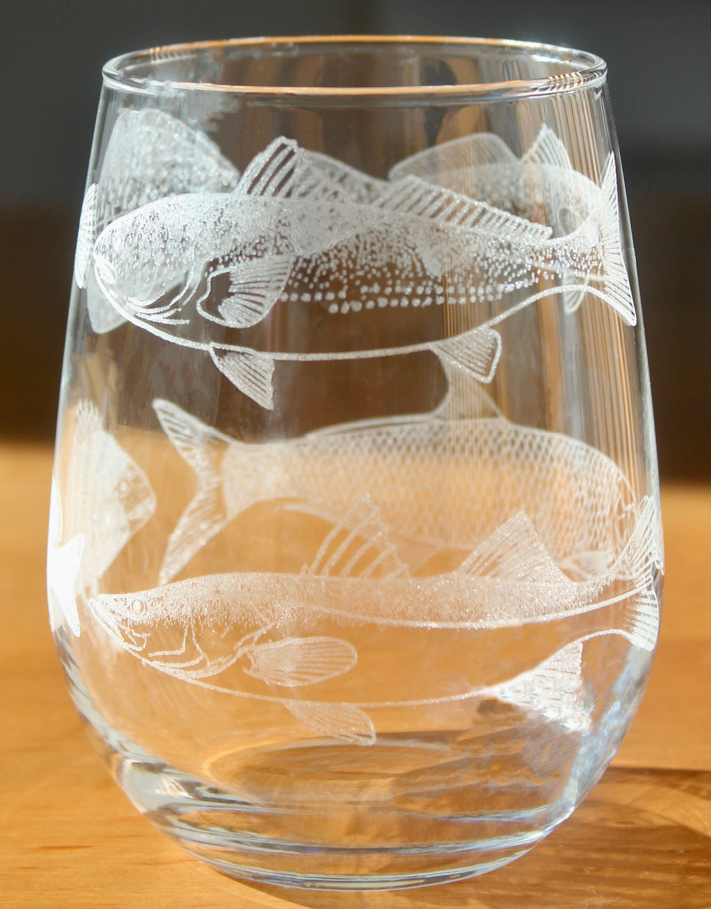 Gulf Coast Slam Fish Glass - Laser Engraved Glasses - Gift for Fisherman