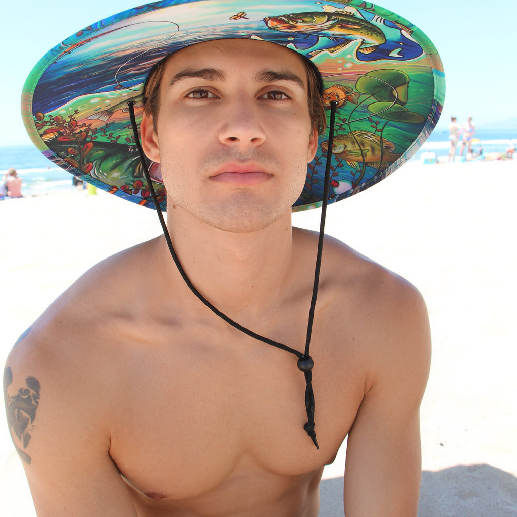 Gone Bass Fishing Straw Hat