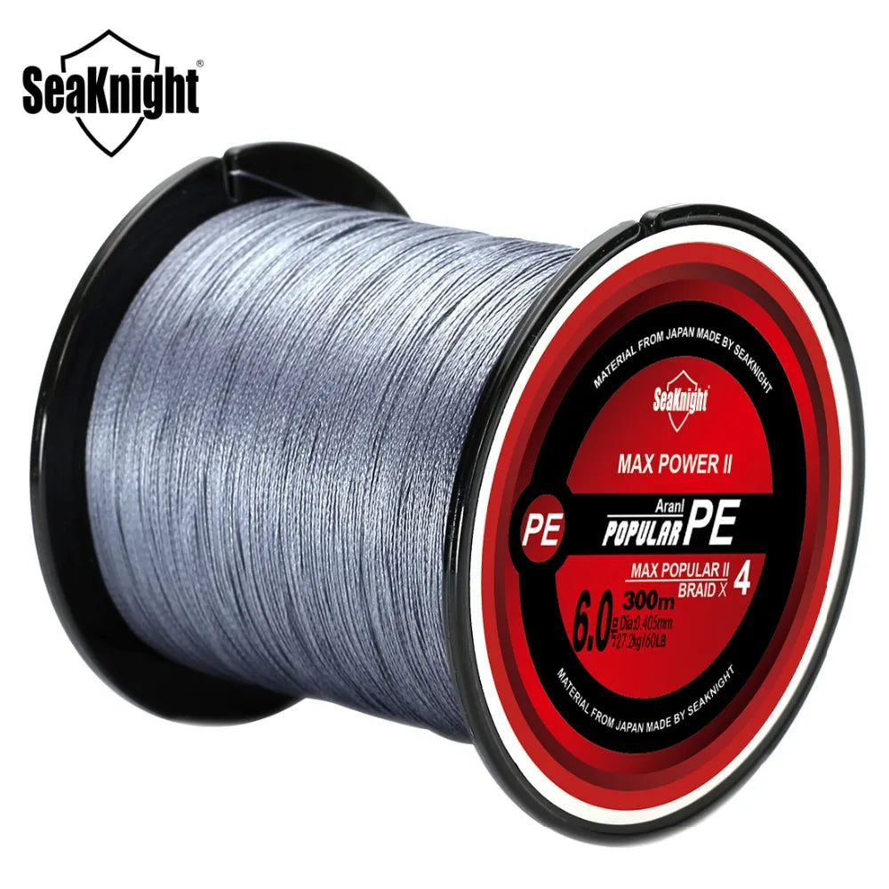 SeaKnight Brand TriPoseidon Series 300M 330Yards PE Braided Fishing Line 4 Strands 8 10 20 30 40 60LB Multifilament Fishing Line