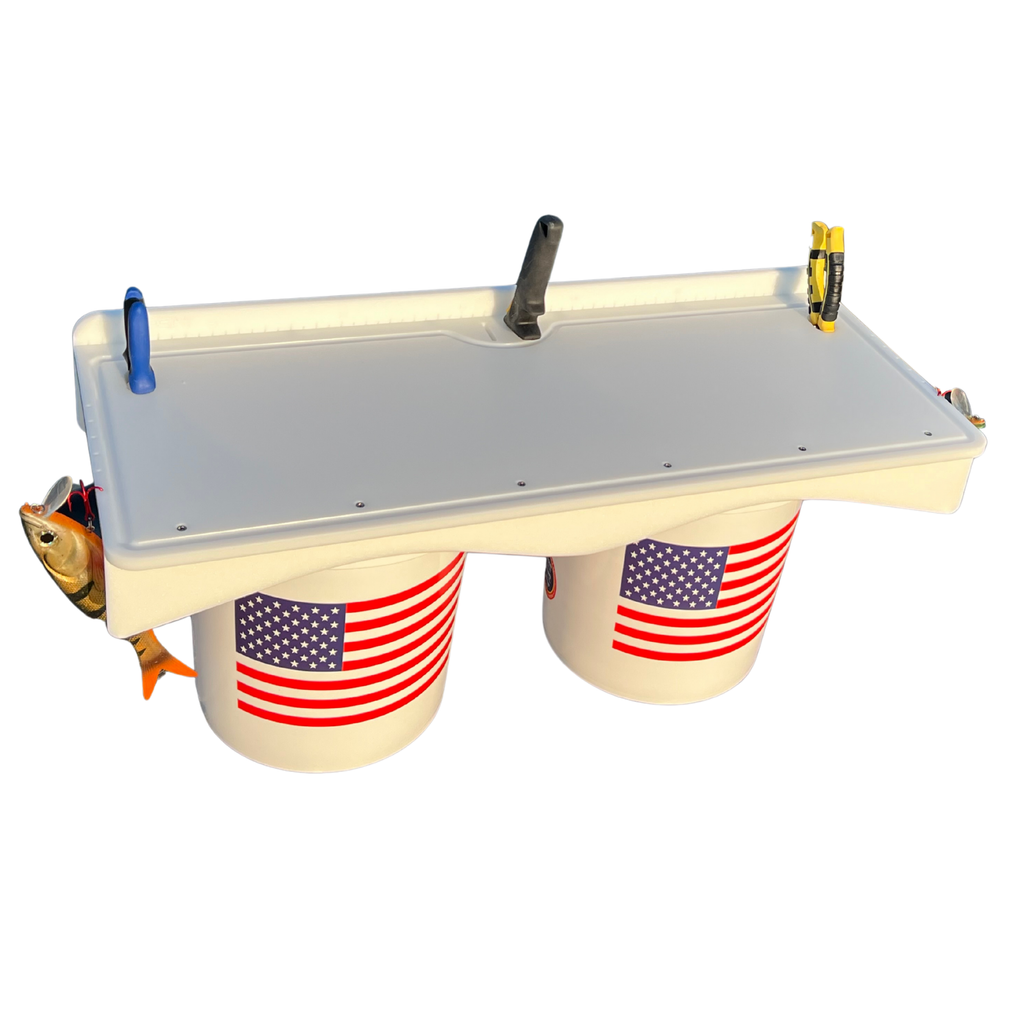 Made in the USA | Premium Double Bucket 33" Raised Fillet Table Cutting Board