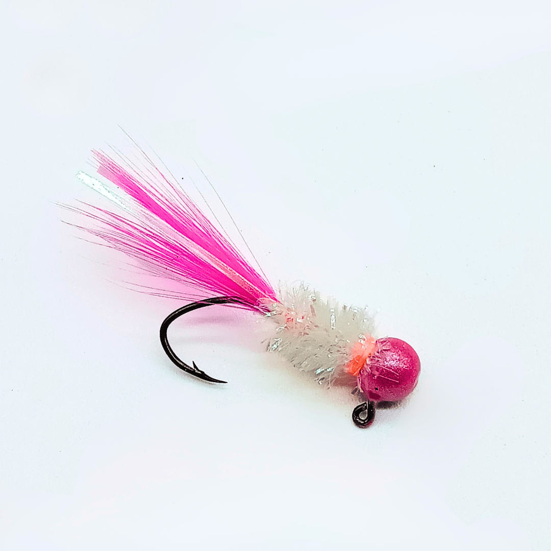 Hand Tied Crappie Jigs  - Rooster Hackle Tail