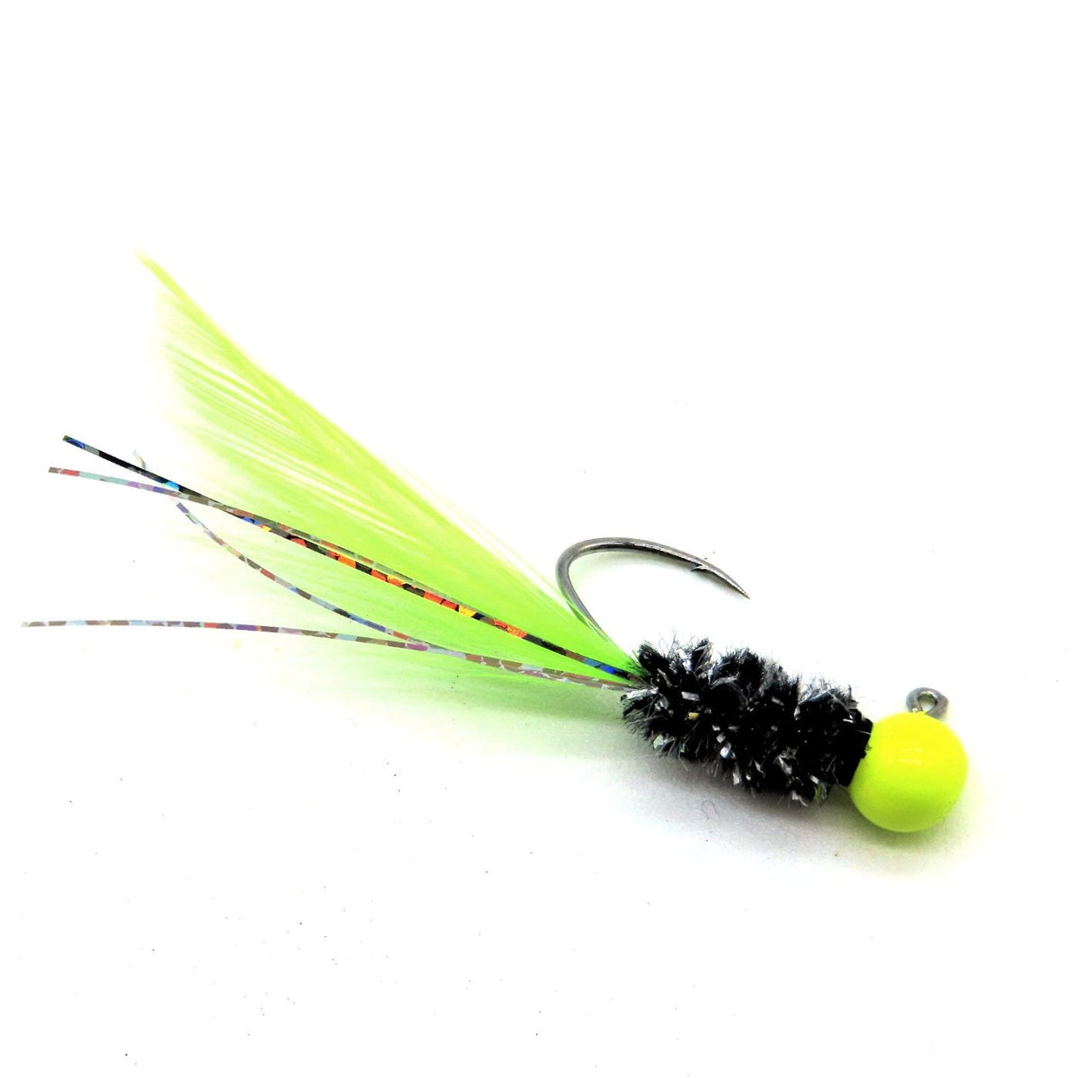 Hand Tied Crappie Jigs  - Rooster Hackle Tail