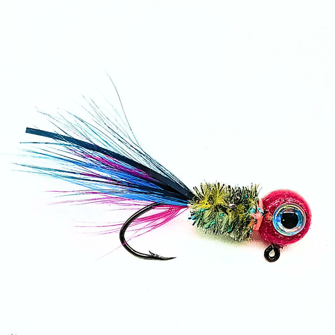 Hand Tied Crappie Jigs  - Rooster Hackle Tail