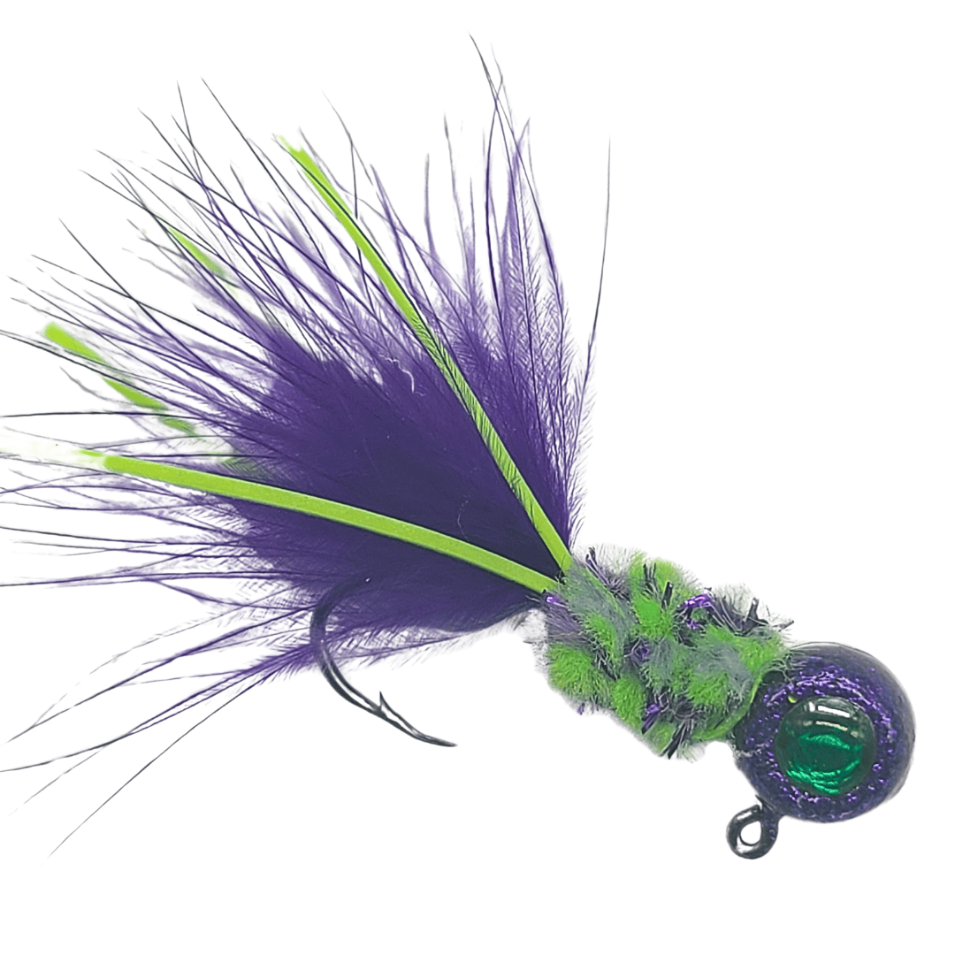 Hand Tied Crappie Jigs  - Marabou Tail
